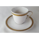 [45816538] Kaffeetasse mit Untertasse Tasse Seltmann Weiden Vohenstrauß Grau Gold Dekor Bild 2