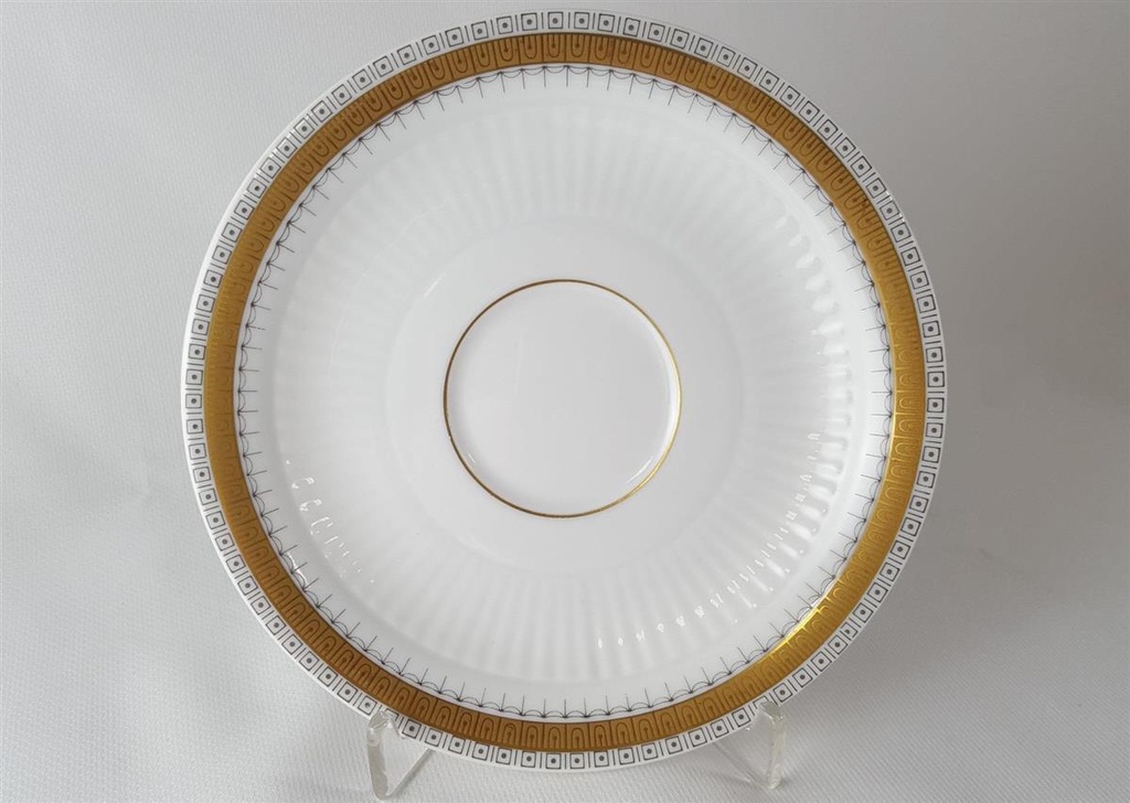 [45816538] Kaffeetasse mit Untertasse Tasse Seltmann Weiden Vohenstrauß Grau Gold Dekor Bild 5