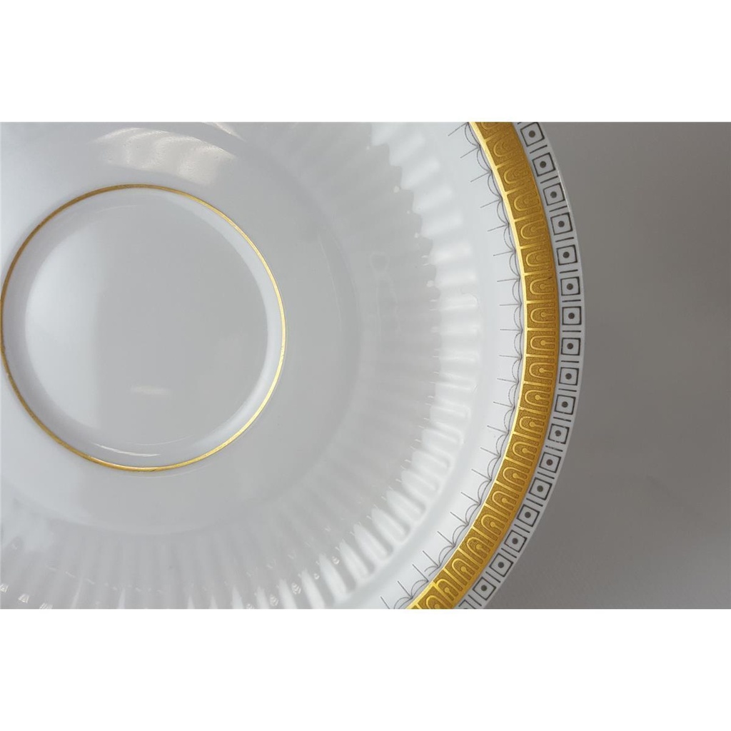 [45816538] Kaffeetasse mit Untertasse Tasse Seltmann Weiden Vohenstrauß Grau Gold Dekor Bild 6