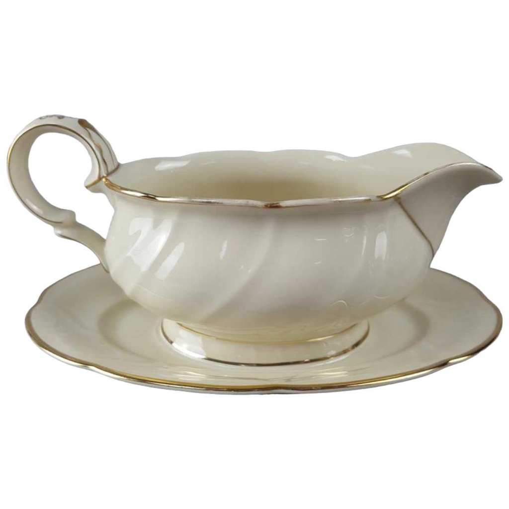[45816549] Sauciere mit Teller Golddekor 1tlg 0,35 L Eschenbach Elfenbein 05627 Beige gebraucht - gut Bild 2