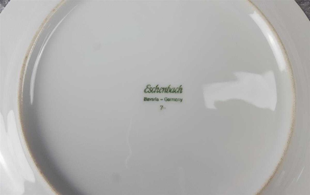 [45816557] Kuchenteller Dessertteller Frühstücksteller 19,5 cm Eschenbach Valencia 1495 rosa Blumen gebraucht - gut Bild 3