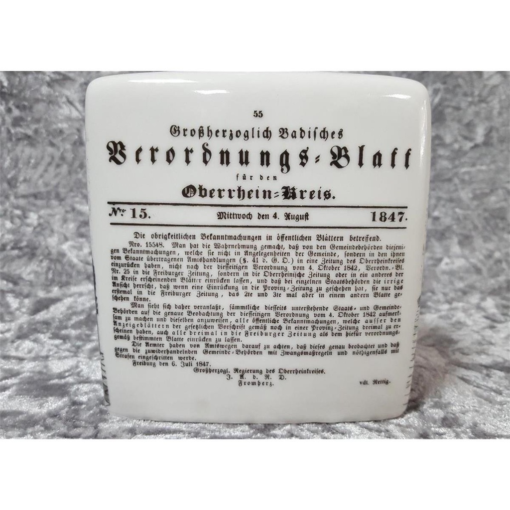 [45816572] Karl Nehmzow Altenkunstadt Keramik Flasche Badische Zeitung H 17 cm Bild 5