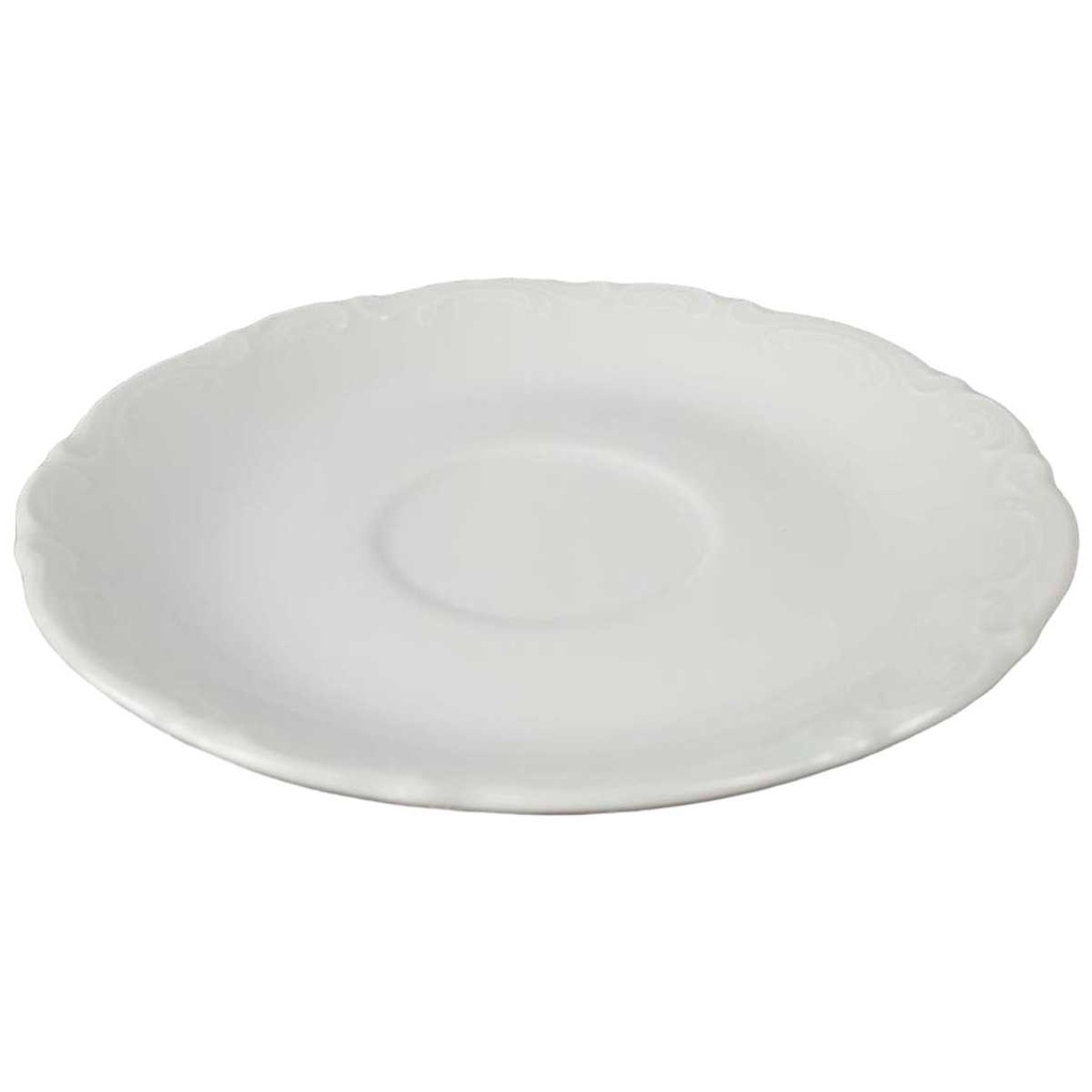 [45816575] Untertasse für Kaffee 14,7 cm Mitterteich Form 2000 Uni Weiß gebraucht - sehr gut Bild 2
