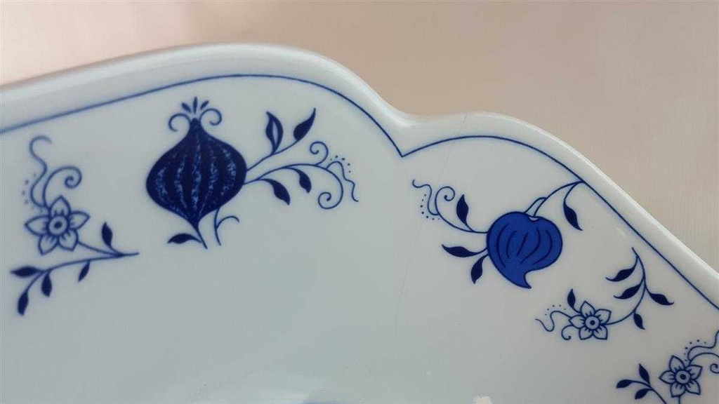 [45816580] Schüssel groß Marienbad Ingres Weiss Zwiebelmuster gebraucht - sehr gut Bild 3