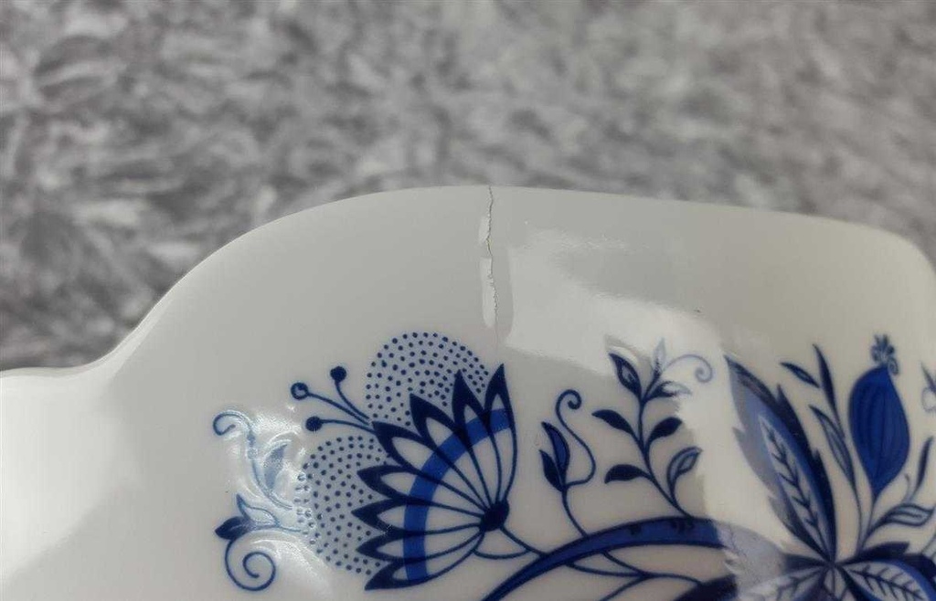 [45816580] Schüssel groß Marienbad Ingres Weiss Zwiebelmuster gebraucht - sehr gut Bild 5