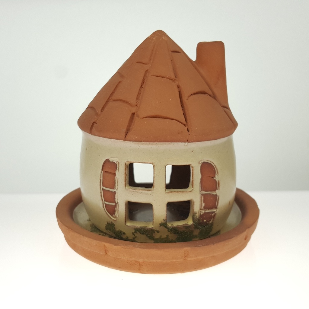 [458165941] Teelichthaus Dufthaus Lichthaus Leuchthaus Dufthäuschen Keramik H 12,7 cm Bild 3