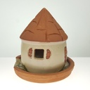 [458165941] Teelichthaus Dufthaus Lichthaus Leuchthaus Dufthäuschen Keramik H 12,7 cm Bild 4