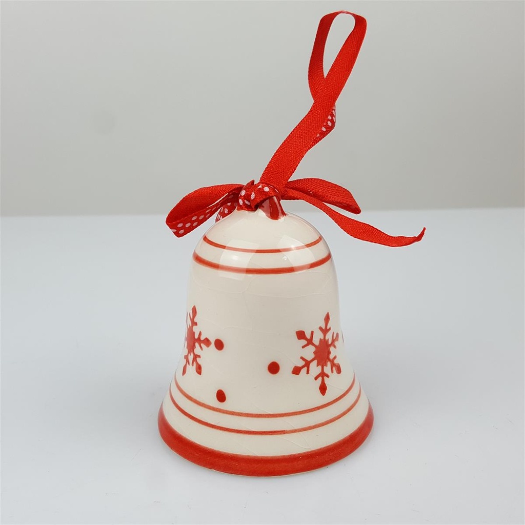 [458166010] Keramik Glocke Weihnachten Motiv H 6,5 D 6 cm Bild 2