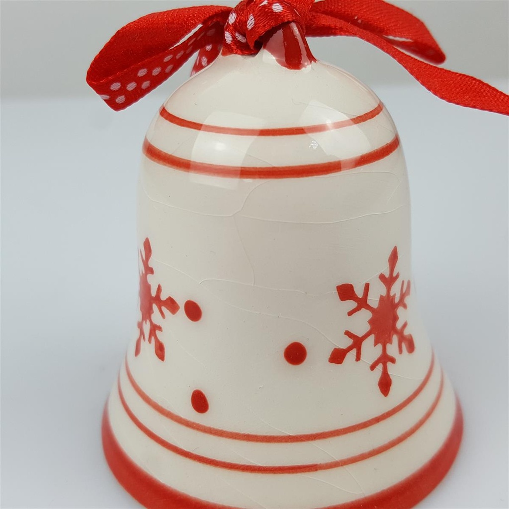 [458166010] Keramik Glocke Weihnachten Motiv H 6,5 D 6 cm Bild 3