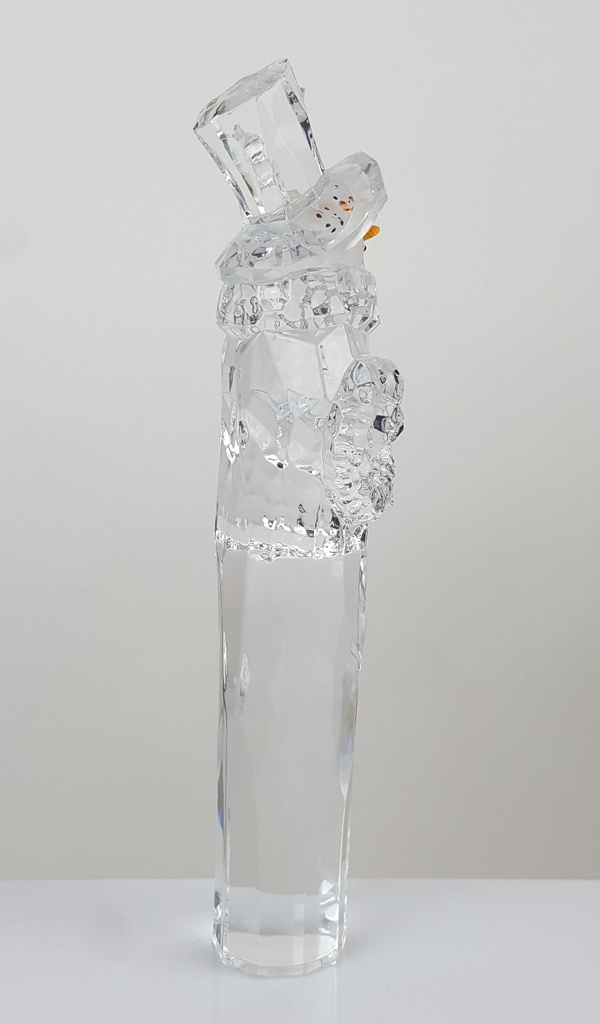 [458166018] Kunstoff Kristalleffekt Figur Schneemann mit Sternen H 25,7 cm Bild 3