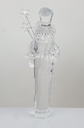 [458166018] Kunstoff Kristalleffekt Figur Schneemann mit Sternen H 25,7 cm Bild 4