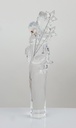 [458166018] Kunstoff Kristalleffekt Figur Schneemann mit Sternen H 25,7 cm Bild 5