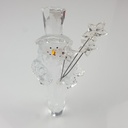 [458166018] Kunstoff Kristalleffekt Figur Schneemann mit Sternen H 25,7 cm Bild 6