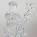 [458166018] Kunstoff Kristalleffekt Figur Schneemann mit Sternen H 25,7 cm Bild 7