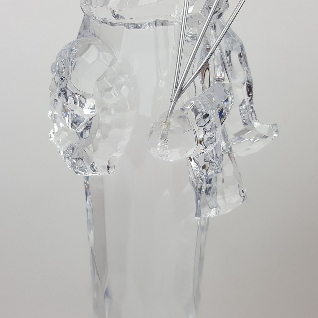 [458166018] Kunstoff Kristalleffekt Figur Schneemann mit Sternen H 25,7 cm Bild 8