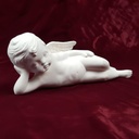 [458166029] Figur Skulptur Engel liegend Porzellan matt weiß H 9 cm Bild 2