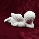 [458166029] Figur Skulptur Engel liegend Porzellan matt weiß H 9 cm Bild 3