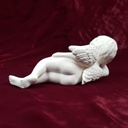 [458166029] Figur Skulptur Engel liegend Porzellan matt weiß H 9 cm Bild 4