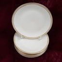 [2119205] 6er Set Kuchenteller Dessertteller Goldrand 19,7 cm Hutschenreuther Golddekor Elfenbein Beige gebraucht - gut Bild 2