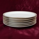 [2119205] 6er Set Kuchenteller Dessertteller Goldrand 19,7 cm Hutschenreuther Golddekor Elfenbein Beige gebraucht - gut Bild 3