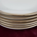 [2119205] 6er Set Kuchenteller Dessertteller Goldrand 19,7 cm Hutschenreuther Golddekor Elfenbein Beige gebraucht - gut Bild 4