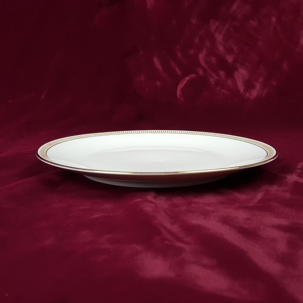 [2119205] 6er Set Kuchenteller Dessertteller Goldrand 19,7 cm Hutschenreuther Golddekor Elfenbein Beige gebraucht - gut Bild 5