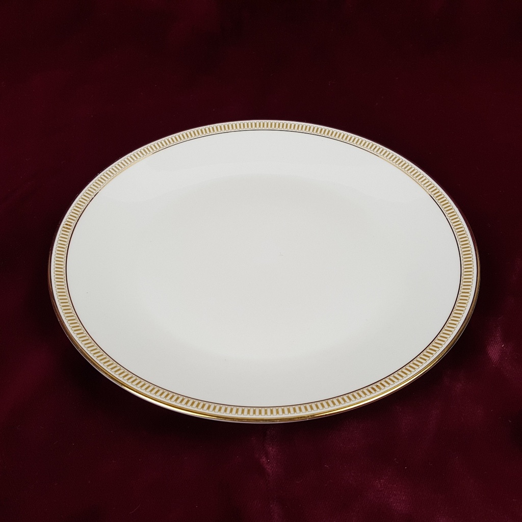 [2119206] 6er Set Kuchenteller Dessertteller Goldrand 19,7 cm Hutschenreuther Golddekor Elfenbein Beige gebraucht - gut Bild 7