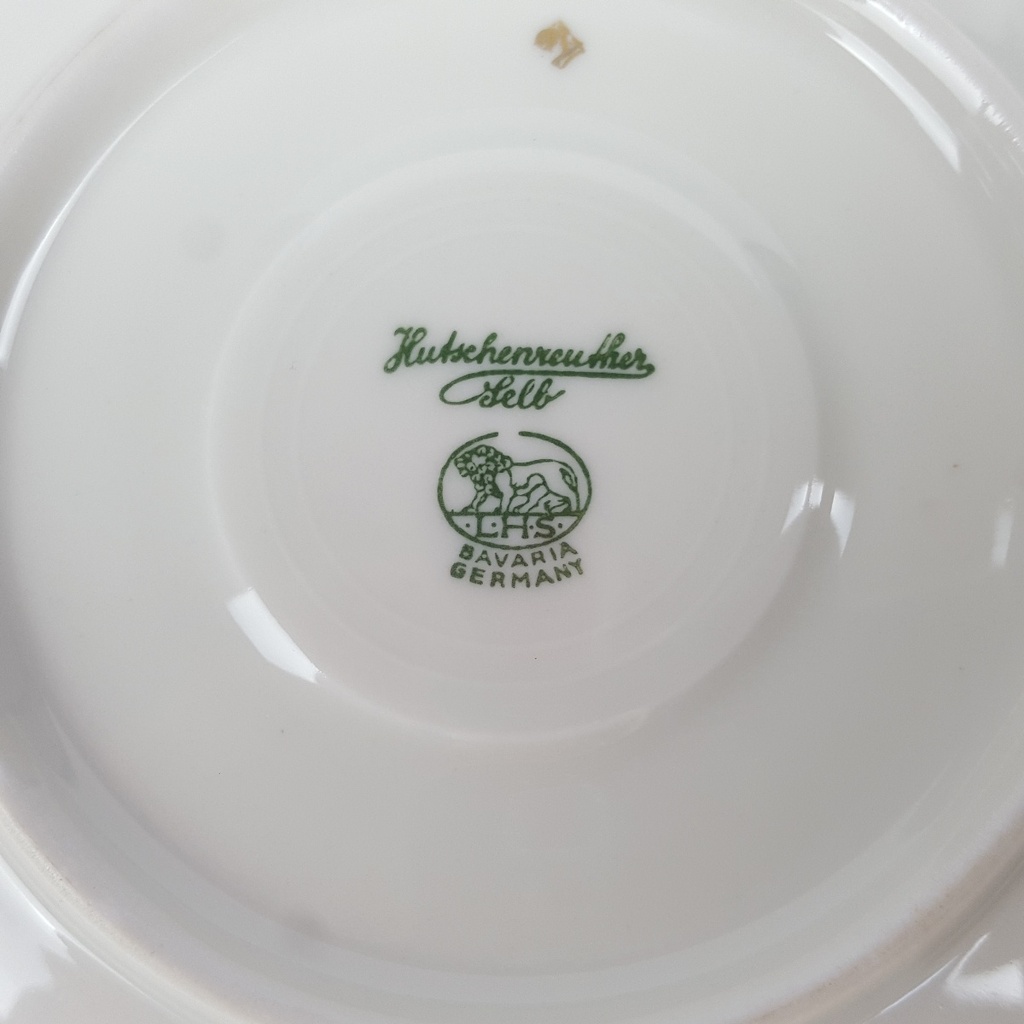 [458166056] Untertasse für Tee Goldrand 15,7 cm Hutschenreuther Golddekor Elfenbein gebraucht - gut Bild 4