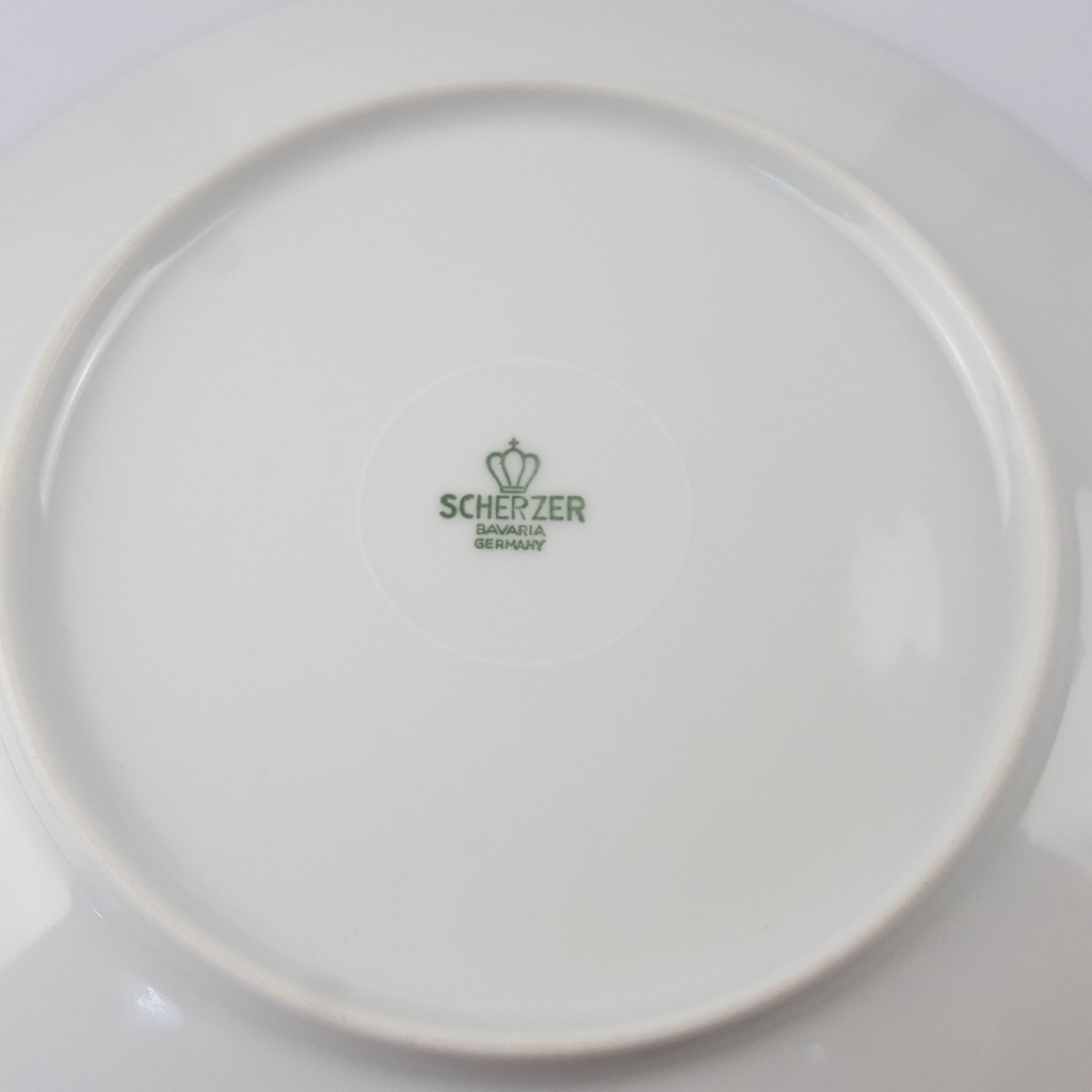 [2119207] 4er Set Kuchenteller Dessertteller Goldrand 19,8 cm Zeh Scherzer Blumendekor Blumen gebraucht - gut Bild 7