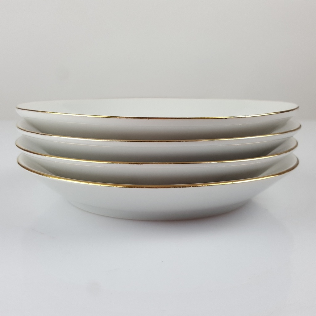 [2119208] 4er Set Untertasse Goldrand 14 cm Zeh Scherzer Blumendekor Blumen gebraucht - gut Bild 3