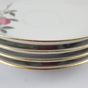 [2119208] 4er Set Untertasse Goldrand 14 cm Zeh Scherzer Blumendekor Blumen gebraucht - gut Bild 4