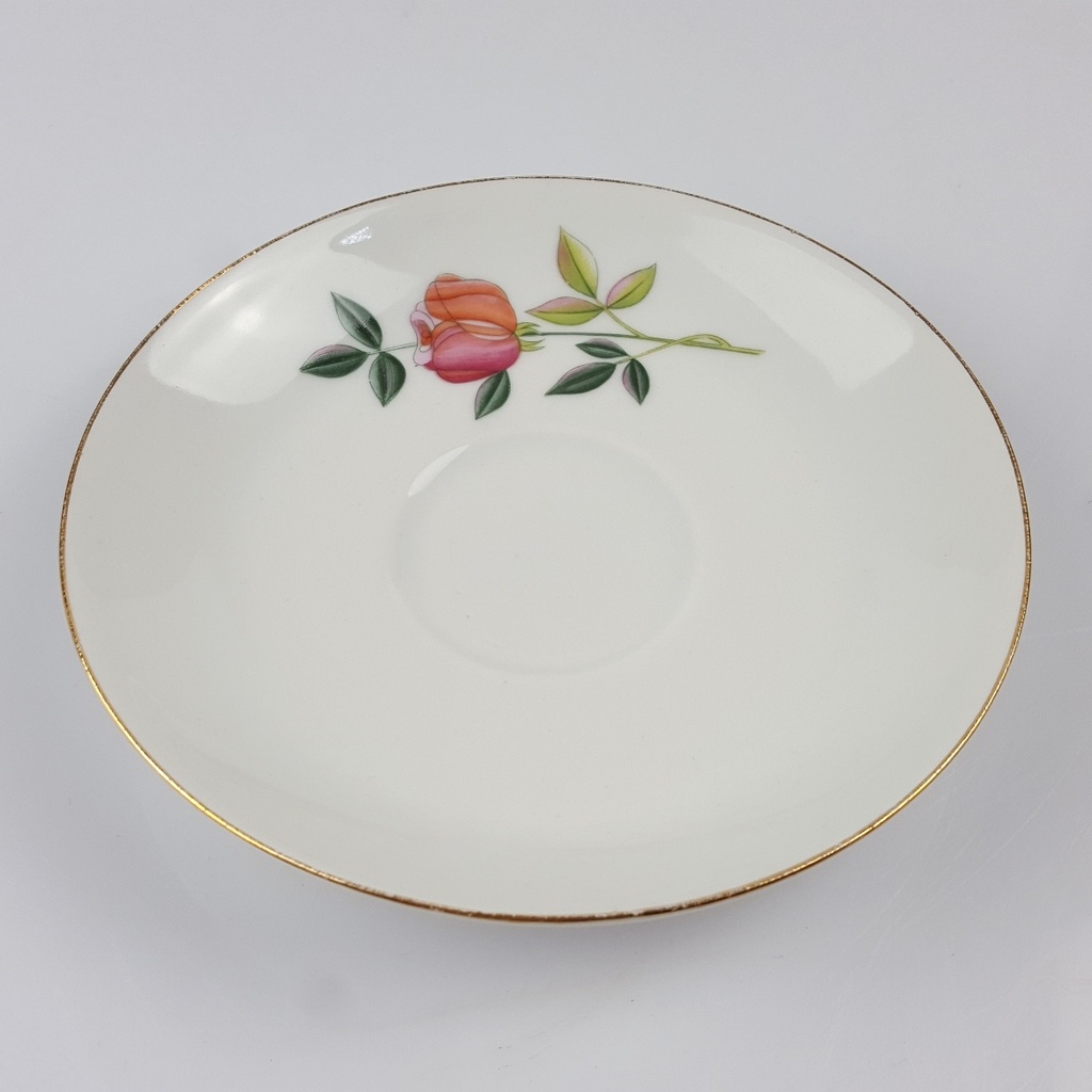 [2119208] 4er Set Untertasse Goldrand 14 cm Zeh Scherzer Blumendekor Blumen gebraucht - gut Bild 5