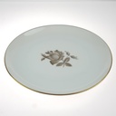 [458166070] Kuchenteller Dessertteller Goldrand 19,5 cm Königl. pr. Tettau Blumendekor grau Blumen gebraucht - gut Bild 2