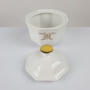 [458166091] Zuckerdose Golddekor Schirnding Bavaria Paris weiß gebraucht - gut Bild 3