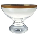 [458166095] Dessertschale Sektschale Eisbecher Goldrand 10,4 cm Ingrid Glas Altdeutsch Pokal W.Germany gebraucht - sehr gut Bild 2
