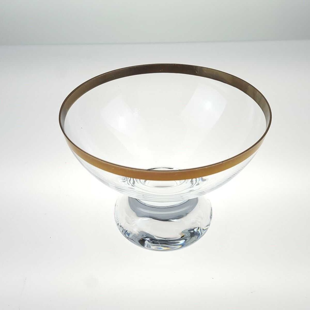 [458166095] Dessertschale Sektschale Eisbecher Goldrand 10,4 cm Ingrid Glas Altdeutsch Pokal W.Germany gebraucht - sehr gut Bild 3