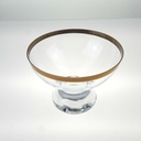 [458166095] Dessertschale Sektschale Eisbecher Goldrand 10,4 cm Ingrid Glas Altdeutsch Pokal W.Germany gebraucht - sehr gut Bild 3