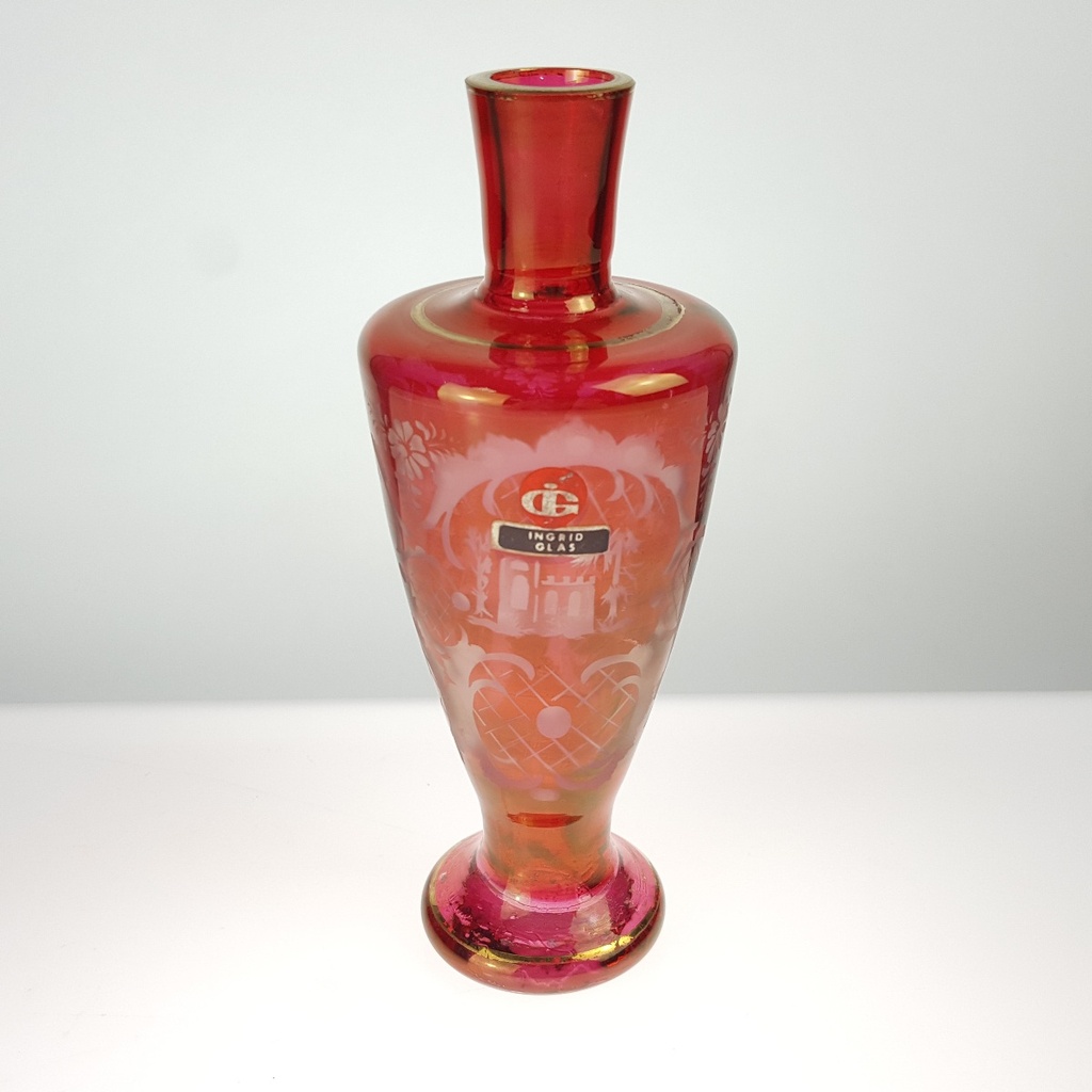 [458166103] Vase 18 cm Ingrid Glas Rot gebraucht - gut Bild 3