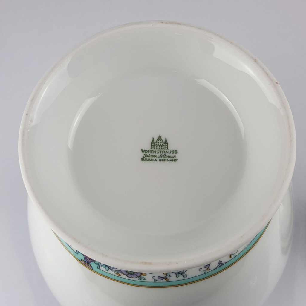 [458166135] Henkelvase Deckelvase 35,5 cm Seltmann Vohenstrauß Blumen gebraucht - sehr gut Bild 3
