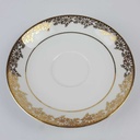 [2119219] 13er Set Untertasse Golddekor 14,1 cm Winterling Marktleuthen weiß gebraucht - gut Bild 4