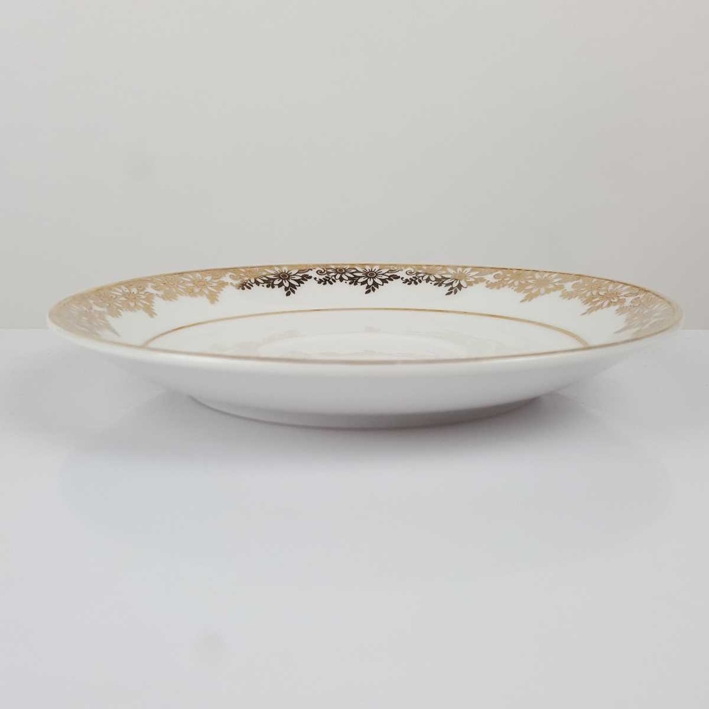 [2119219] 13er Set Untertasse Golddekor 14,1 cm Winterling Marktleuthen weiß gebraucht - gut Bild 5