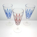 [2119221] 3er Set Weinglas Sektglas Sektgläser Proseccogläser Remis France Rot-Blau Bild 2