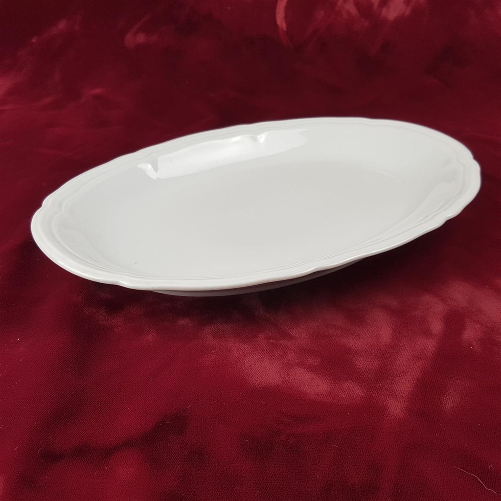 [458166166] Servierplatte Speiseplatte klein 28,5x18,6 cm Seltmann Weiden Marie Luise Weiß gebraucht - gut Bild 2
