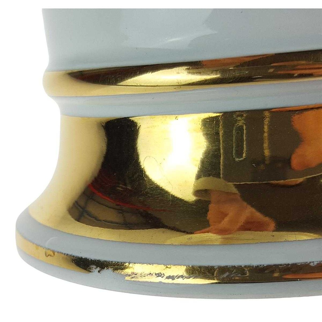 [458166208] Tischvase Vase Blumenvase Trichtervase Golddekor 13,7 cm Meissen Blumenmalerei gebraucht - gut Bild 4