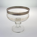 [458166216] Platinrand Silberrand Ätzdekor Glas Sektschale Eisschale Dessertschale Bild 3