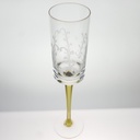 [458166249] Sektglas Champagnerkelch groß grüner Stiel Transparent gebraucht - neuwertig Bild 2