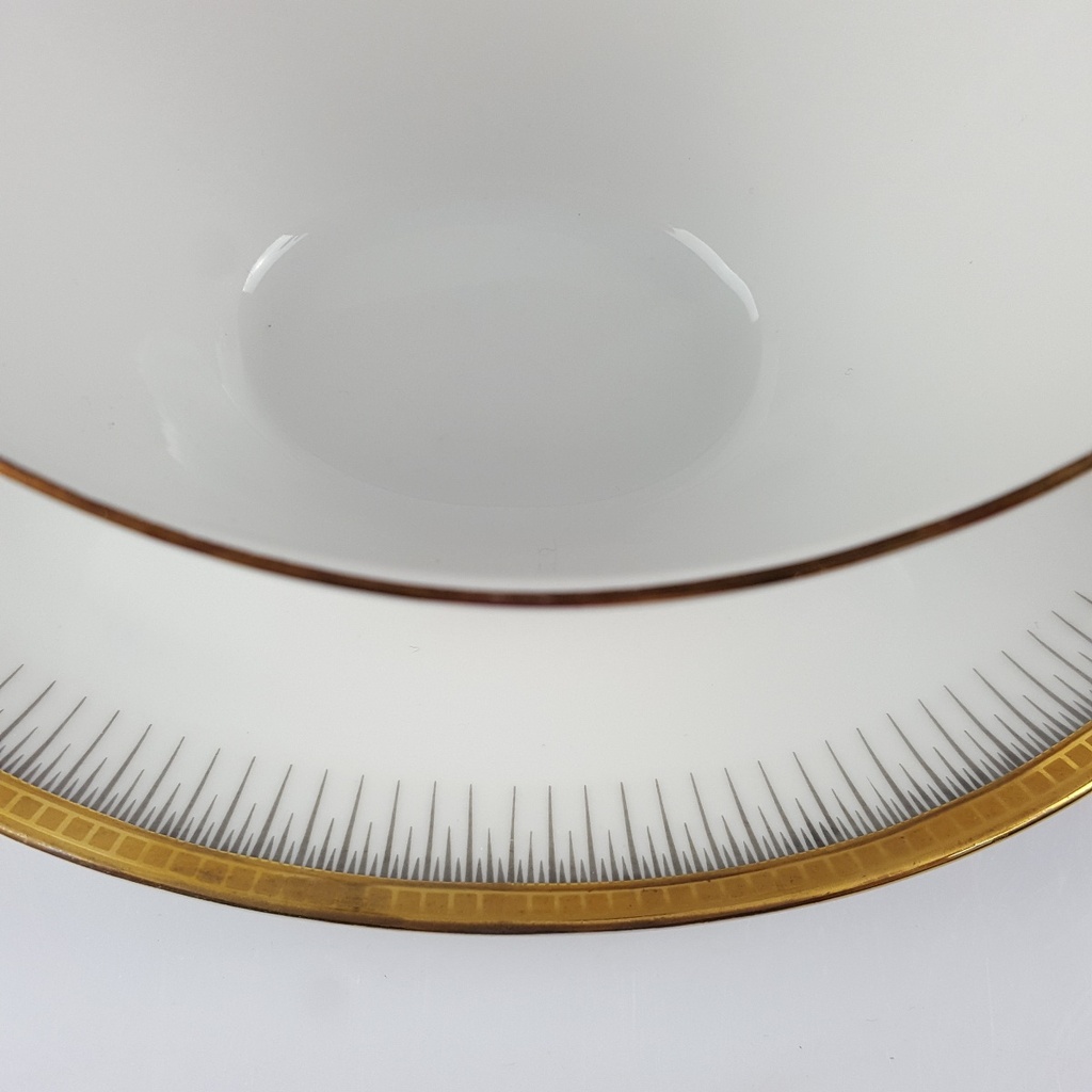 [458166260] Sauciere 1tlg Seltmann Weiden Form 25475 grau gold Dekor gebraucht - gut Bild 5