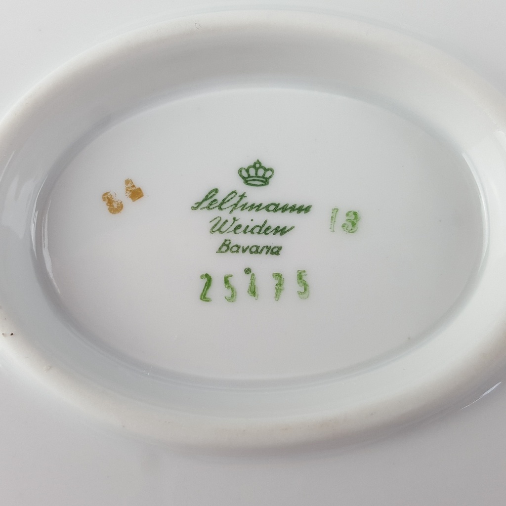 [458166260] Sauciere 1tlg Seltmann Weiden Form 25475 grau gold Dekor gebraucht - gut Bild 6