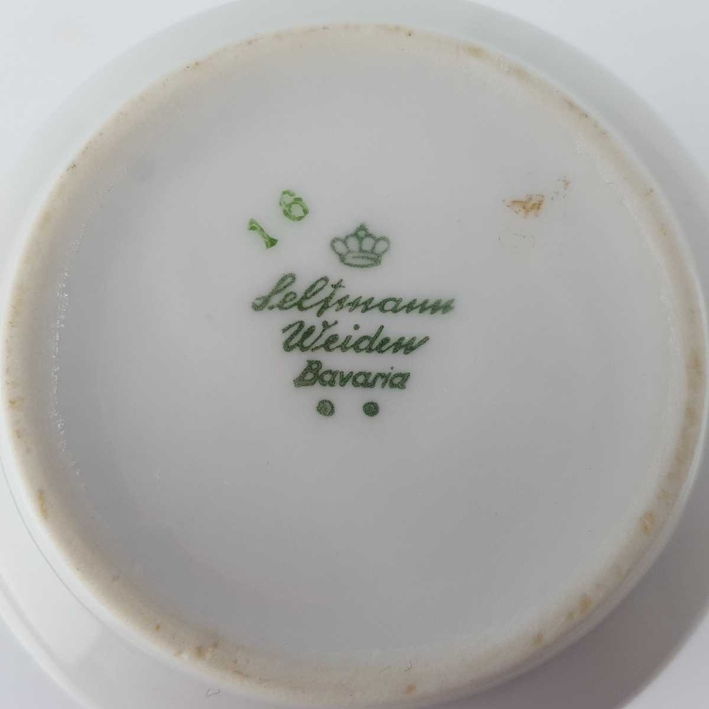 [458166264] Kaffeetasse Seltmann Weiden Form 25475 grau gold Dekor gebraucht - gut Bild 7