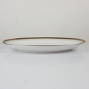 [458166265] Servierplatte Fleischplatte 31,3x21,3 cm Seltmann Weiden Form 25475 grau gold Dekor gebraucht - gut Bild 2